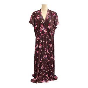 Lane Bryant Floral Maxi Dress - Brown and Pink